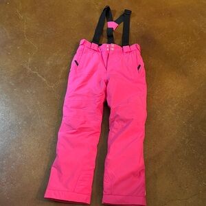 Dare 2B Girls Pink Waterproof Insulated Ski Snow Pants with Suspenders